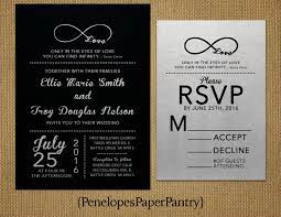 Elegant Black And Silver Wedding Invitations Infinity Love Symbol Romantic Simpl Silver Wedding Invitations Gold Wedding Invitations Green Wedding Invitations