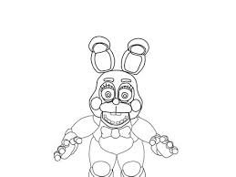How to draw the puppet easy fnaf toy bonnie coloring page from five nights at freddy's category. Bonnie Plush Coloring Page Shefalitayal