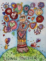 Diversity Art Project Living Together 1st Grader Whimsical Wall Art Tree Of Life Art Art
