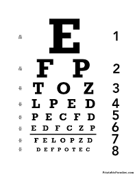 Printable Eye Chart Print Free 20 20 Eyechart