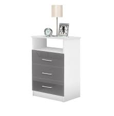 Freedom Nightstand Tall Nightstand With 3 Drawers Open Space Contempo Space