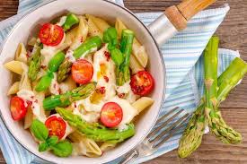 Gruner Spargel Mit Nudeln In Zitronensauce Rezept Womz Zitronensauce Spargel Nudeln Rezepte