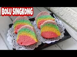Singkong Dibikin Bolu Enak Banget Bolu Singkong Pelangi Youtube Di 2020 Pelangi Bikini Youtube