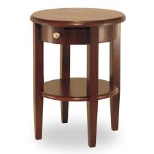 Small Round Accent Table Wood Shelf Drawer Chair Side Living Room Furniture Furniture Smallroundaccen End Tables With Drawers End Tables End Tables For Sale