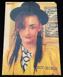BOY GEORGE HTF 1983 ORIGINAL VINTAGE FAB POSTER TAKEN FROM DE POP ROCKY  MAGAZINE