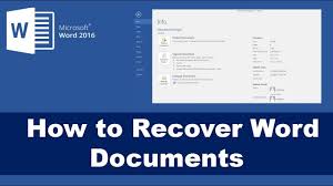 How to recover lost word documents from autorecover files? How To Recover Unsaved Document Word 2016 Youtube
