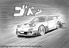 Therefore i would like to show you, as a professional manga artist from japan with series experience, how to create authentic manga in a simple and easy way. Draw Car In Manga Style Alike Initial D Or Wangan Midnight By Costum04 Fiverr