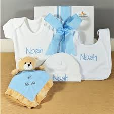 For 1st birthdays, we have fun personalized items like embroidered teddy bears and monogrammed wooden building blocks that they'll play with now and treasure later. Baby Boy Personalised Gift Box Personalized Baby Boy Gifts New Baby Products Baby Gift Hampers