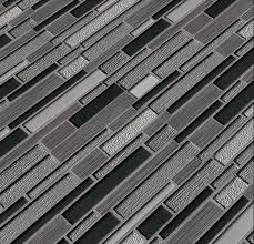 Black, white and two shades of grey. Metro Gris Interlocking Porcelain Glass Mosaic Smot Sglsil Metgri8mm