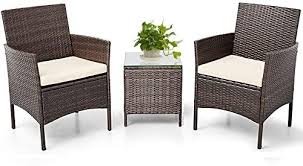 Amazing Offer On Bonusall 3 Piece Brown Patio Porch Furniture Wicker Bistro Rattan Chair Coffee Table Outdoor Garden Furniture Sets Online Annetrendyfashion In 2020 Wicker Patio Chairs Porch Furniture Wicker Patio Furniture