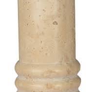 Petit Bougeoir moderne chic rond Hauteur 10 cm en Marbre travertin Beige  Travertine