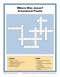 Companion worksheet for your bible lesson. Bible Crossword Puzzles Bible Lesson Activities For Children