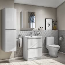 Find many great new & used options and get the best deals for bathroom vanity basin cabinet freestanding cupboard storage gloss white 60x45x85 at the best online prices at ebay! 600mm White Freestanding Vanity Unit With Basin Portland Better Bathrooms