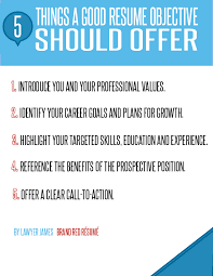 5 things a good resume objective should