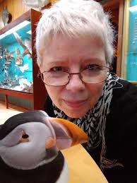 I won a photo competition at work with my photo of the puffins I took  earlier this year. Proudly displayed in the canteen 😊 (re photo caption