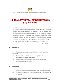 Deputy director section on quality in healthcare medical development division. Administration Of Iv Infusion Edited 3 Dec 2008 Intravenous Therapy Nursing