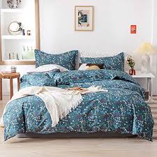 21' x 27' machine wash cold. Amwan Birds Flower Vintage Duvet Cover Set King Long Staple Cotton Floral Bedding Set Chic Garden Botanical Comforter Duvet Cover Set Luxury Floral Bedding Collection Cotton King Bedding Set Toys Games