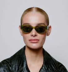 A.Kjaerbede 'Winnie' Green Transparent Sunglasses