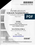 Salinan unbk mtk smk tkp paket 1. Pembahasan Soal Un Matematika Smk Teknologi Tahun 2011