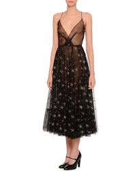 Black And Gold Clothes Valentino Star Illusion Tulle Dress Black Gold Tulle Dress Dresses Valentino Dress