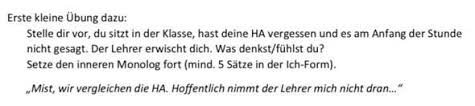 Check spelling or type a new query. Innerer Monolog Deutsch Schule Hausaufgaben
