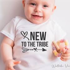 New to the Tribe Svg, Baby Svg, Newborn Svg, Girl Svg, Nursery Sign Svg,  Boho Feather Svg, Baby Homecoming Svg, Dxf, Png