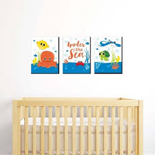 We can't wait to try out the fork puffer fish, toilet paper roll octopus, egg carton sea craft and so many this pretty watercolor ocean art is so cute and would even make great kid's room decor in a nice driftwood frame. Ocean Room Decor Target