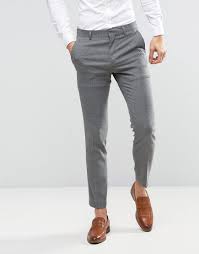Asos slim cropped suit pants in pinstripe ($41) ❤ liked on polyvore featuring men's fashion, men's clothing, men's pants, men's dress pants, multi, mens stretch pants, mens cropped pants, mens polyester pants, mens slim dress pants and mens tall pants. Asos Wedding Skinny Suit Pants In Gray Micro Texture Gray Fashion Suits For Men Formal Men Outfit Men Fashion Casual Outfits