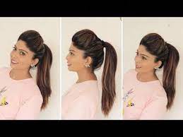 Volumized Ponytail Hairstyle For Medium Hair The Perfect High Ponytail For School College Work Y Medium Hair Styles Hair Styles Ponytail Hairstyles Easy