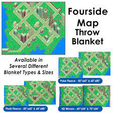 Earthbound Fourside Map Throw Blanket / Tapestry Wall - Etsy