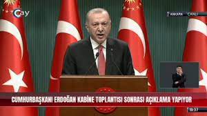 Gündemde bayram tatili süresi ve aşılama programı var.recep tayyip erdoğan, bugünkü kabine toplantısının ardından bir basın toplantısı düzenledi. Cumhurbaskani Erdogan Kabine Toplantisi Sonrasi Aciklama Yapiyor 21 06 2021 Youtube