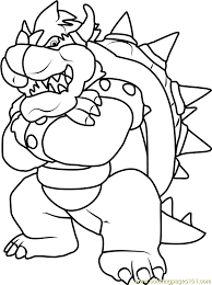 Mario bros coloring pages free. King Koopa Coloring Page For Kids Free Super Mario Printable Coloring Pages Online For Kids Coloringpages101 Com Coloring Pages For Kids