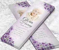 Memorial Obituary Bookmark With Lilac Flowers Printable Custom Made Lilac Flowers Flowers Lilac