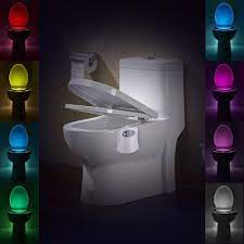 8 Color Smart Toilet Light Bathroom Night Light Sensor Night Lights Led Bathroom Lights