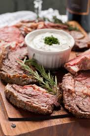 Fast lane terrific taste and terrific price! Garlic Rosemary Prime Rib Roast With Horseradish Cream Christmas Food Dinner Rib Recipes Prime Rib Recipe