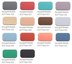 Aluminum Composite Panel Color Chart Alusign Acp Panel