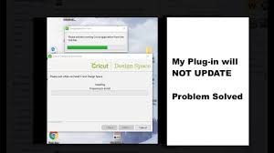 A setup window displays installation progress. Cricut Design Space Plugin Won T Update Issue Solved Youtube