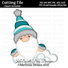 Download Winter Gnome Peeker Svg Cut File Paperpiecing Scrapbooking Digital Stamps Clipart Papercraft Cards 1 00 Welcome To Kadoodle Bug Designs Svg Cut Files More