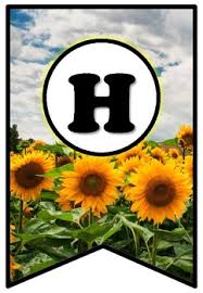 You have the full alphabet…a full number set …punctuation and a flower spacer. Sunflowers Pennant Banner Bulletin Board Letters Flowers Fall Spring Decor