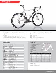 Spec Sheet Ridley X Fire 105 Disc Carbon Cyclocross Bike