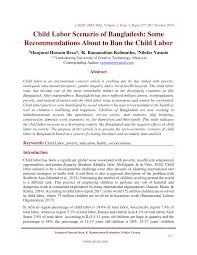 Offences against shariah laws are tried by the shariah courts which are set up by the respective state governments. Pdf Child Labor Scenario Of Bangladesh Some Recommendations About To Ban The Child Labor