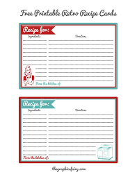 Retro Recipe Card Printables Retro Recipes Recipe Cards Printable Recipe Cards