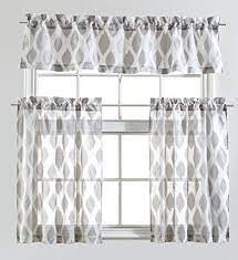 Find the perfect blend of comfort and durability with our large assortment of patio chairs. Mysky Home Fashion 3 Pieces Jacquard Kitchen Sheer Tier Curtains And Valance Set Grey Curtains Kitchen Curtains Valance