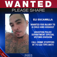 WANTED: Eli Escamilla, 33, is wanted for the assault of his wife and  7-year-old stepson. He is described as being 5'8" tall, weighing 160  pounds, with brown eyes, short black hair, and