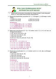 See full list on ruangguru.com 8 7 1 Soal Dan Pembahasan Spldv Matematika Sltp Kelas 8