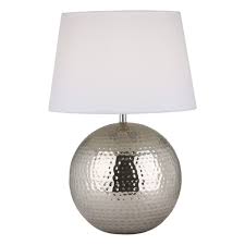 Aditya Table Lamp Polished Nickel Large Base Only Table Lamp Base Table Lamp Indoor Lamp Choose a shade that has a diameter no larger than 2 inches less than the base length.