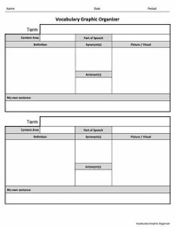 vocabulary graphic organizer for google classroom