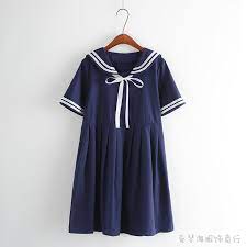 Aigan Short Sleeved Sailor Dress Yesstyle