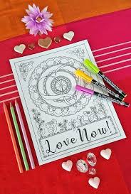 Show your kids a fun way to learn the abcs with alphabet printables they can color. Love Mandala Coloring Page For Grown Ups Red Ted Art Make Crafting With Kids Easy Fun