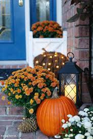 Indigo And Orange Fall Front Porch Sand And Sisal Fall Decorations Porch Fall Front Porch Decor Autumn Decorating